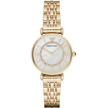 Emporio Armani Gianni T-b Analog Mother of Pearl Dial Women's Watch-AR1907