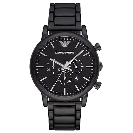 Emporio Armani Stainless Steel Classic Analog Black Dial Men's Watch - AR1895