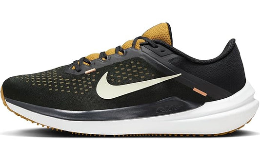 NIKE Mens Air Winflo 10 BLACK/OLIVE AURA-BRONZINE-AMBER BROWN