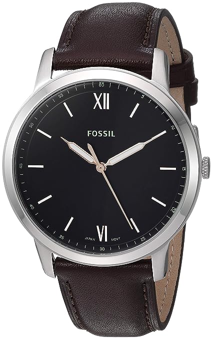 Fossil The Minimalist 3h Analog Silver Dial Men's Watch - FS5464