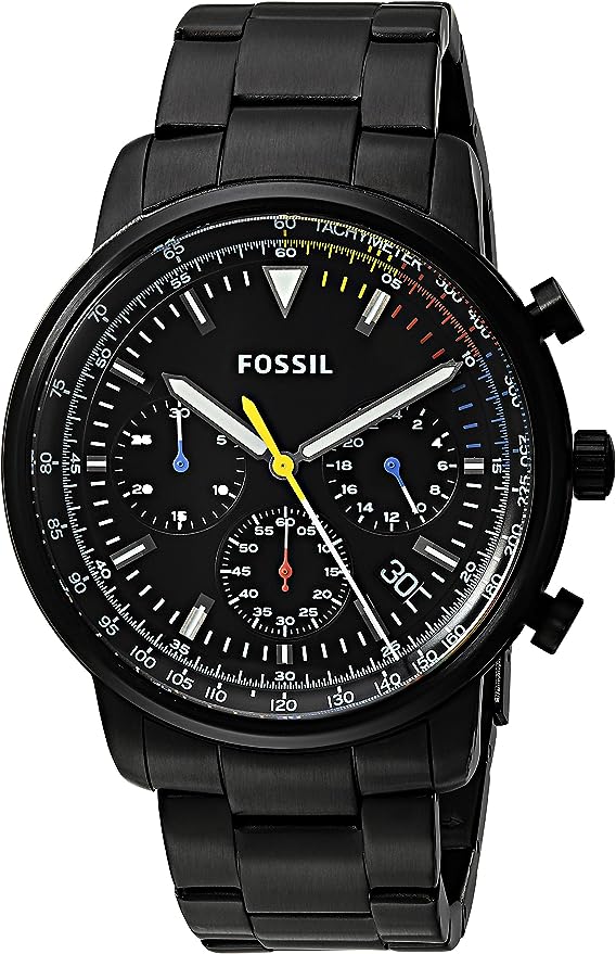 Fossil Men's 'Goodwin' Quartz Stainless Steel Casual Watch, Color: Black (Model: FS5413)