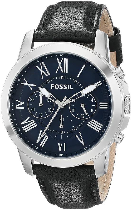 Fossil Grant Analog Black Dial Men's Watch FS4990