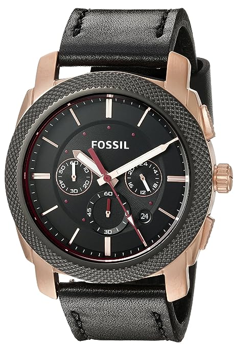 Fossil Machine Analog Black Dial Men's Watch - FS5120