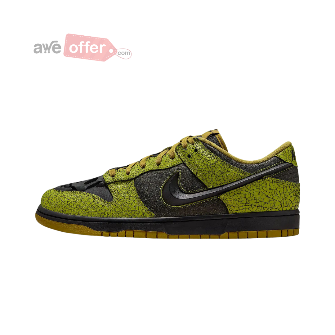 Nike Dunk Low Retro Black and Green Curry