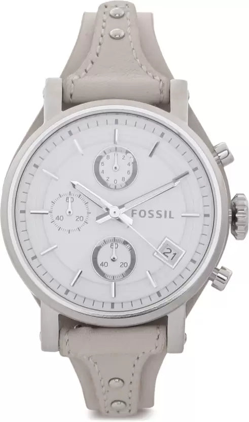 Fossil Original Boyfriend Analog White Dial Women's Watch - ES3811