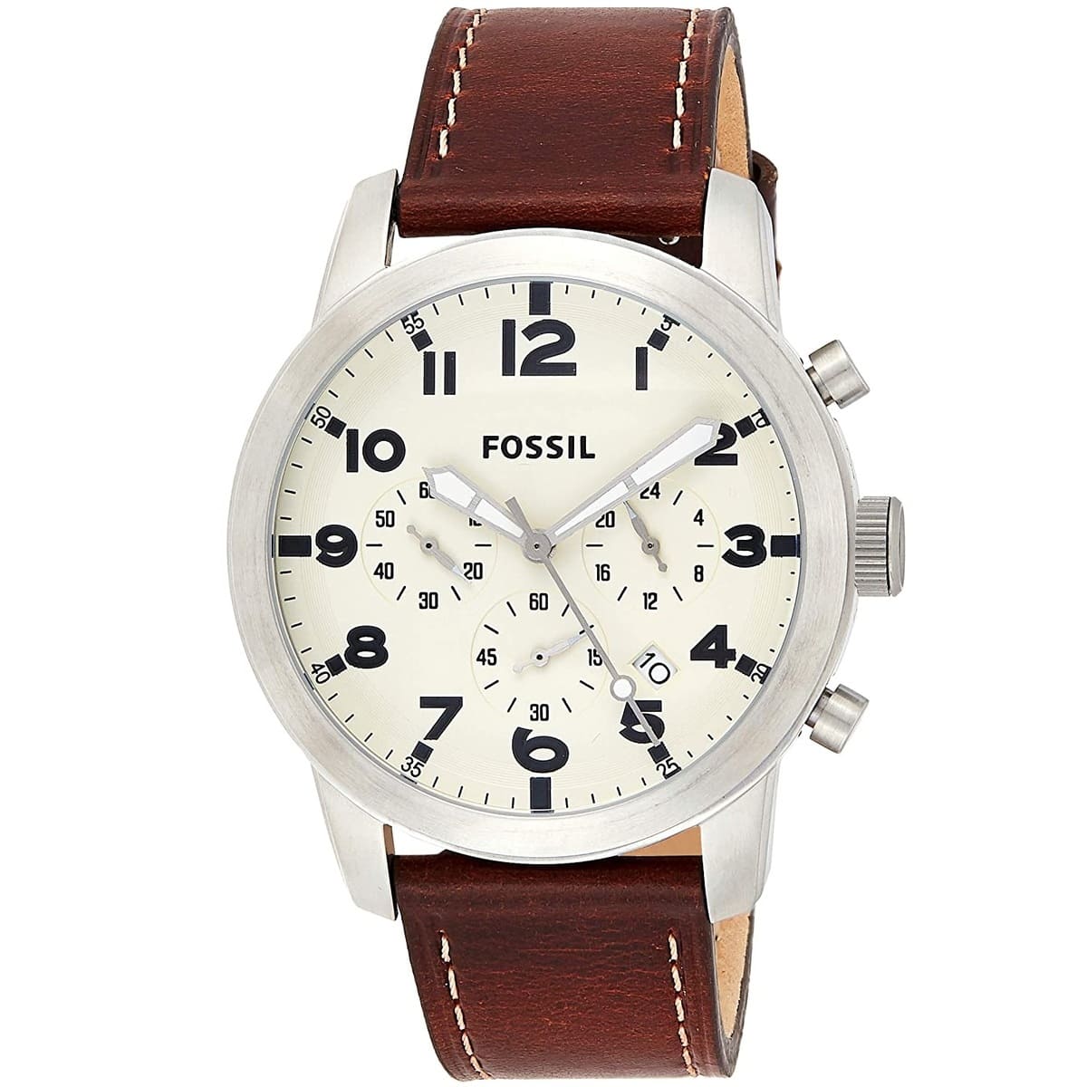 Fossil Grant Pilot Analog Off-White Dial Men's Watch - FS5146