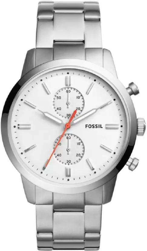 Fossil Analog White Dial Men's Watch - FS5346