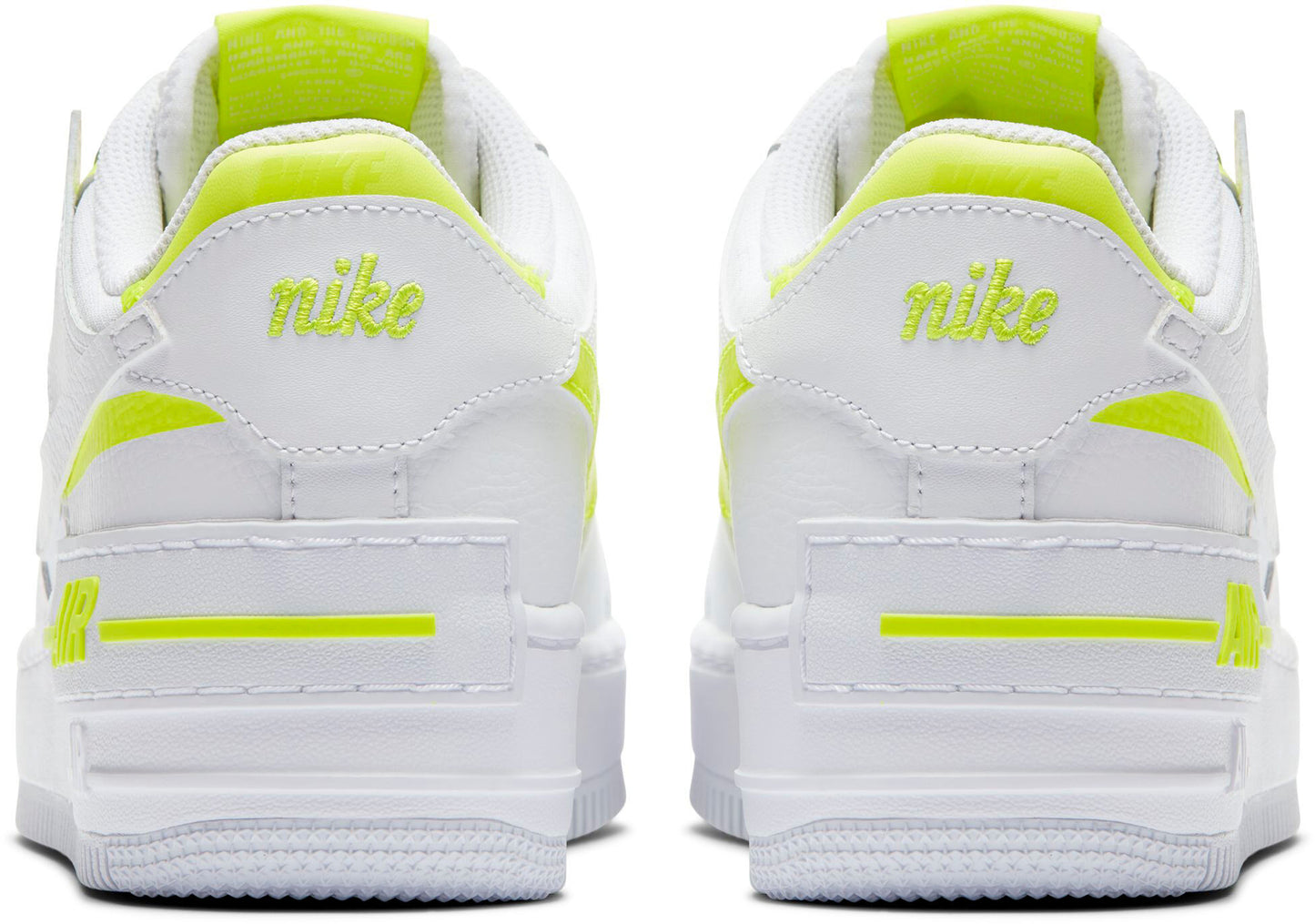 Nike Air Force 1 Shadow Parcel Shoes for Women (White/Lemon)