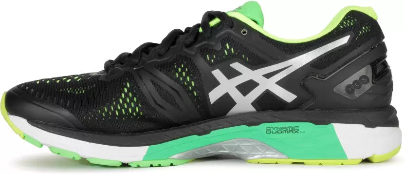 Aics Gel Kayano 23 Running Shoes for Men (Black/Green)